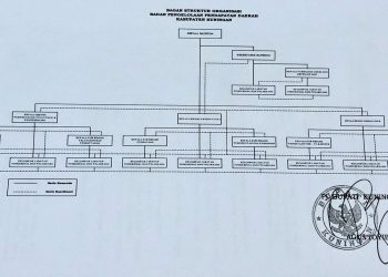 BAGAN STRUKTUR ORGANISASI BADAN PENGELOLAAN PENDAPATAN DAERAH KABUPATEN KUNINGAN